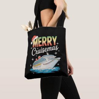 Merry Cruisemas Cruise Ship Xmas Family Christmas Tote Bag
