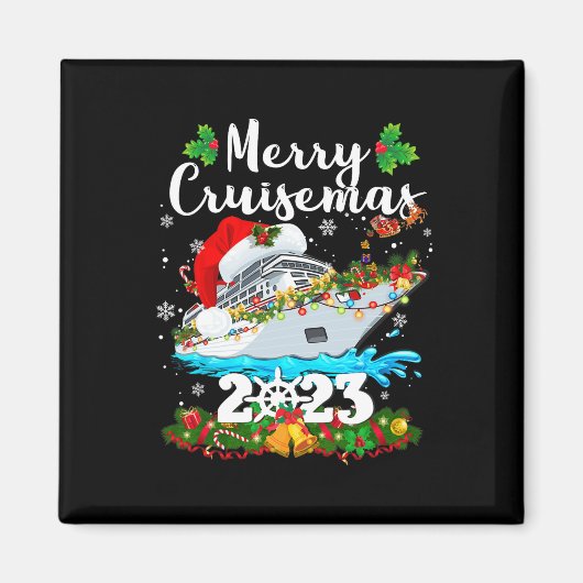 Merry Cruisemas Familie Cruise Kerstmis 2023 Fun B Magneet (Voorkant)