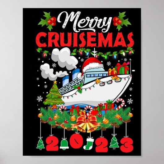 Merry Cruisemas Familie Cruise Kerstmis 2023 Fun B Poster (Voorkant)