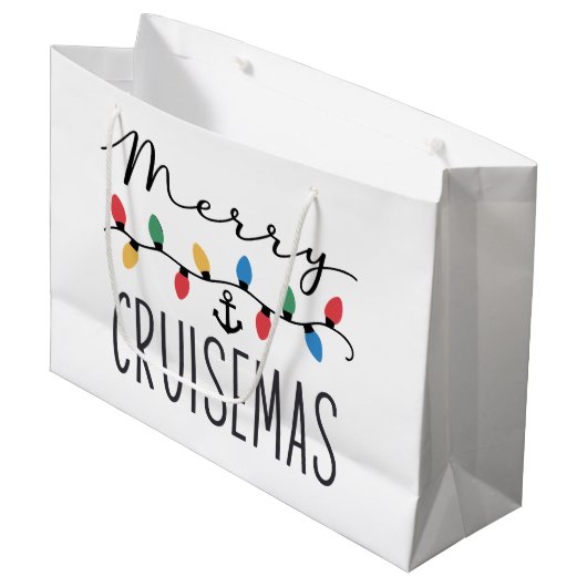 Merry Cruisemas Family Christmas Cruise Trip Groot Cadeauzakje (Voorkant Gekanteld)
