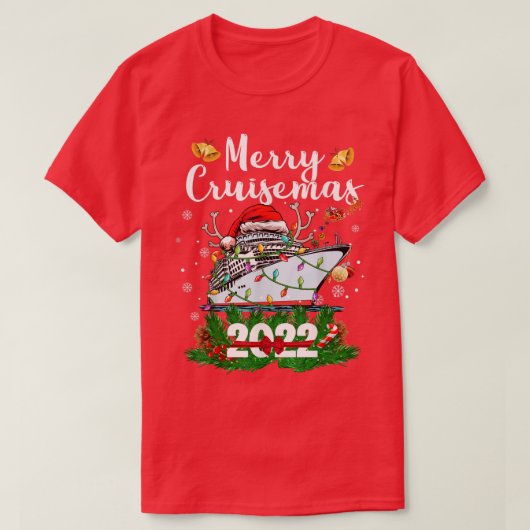 Merry Cruisemas Family Cruise Kerstmis 2022 Funny T-shirt (Design voorkant)