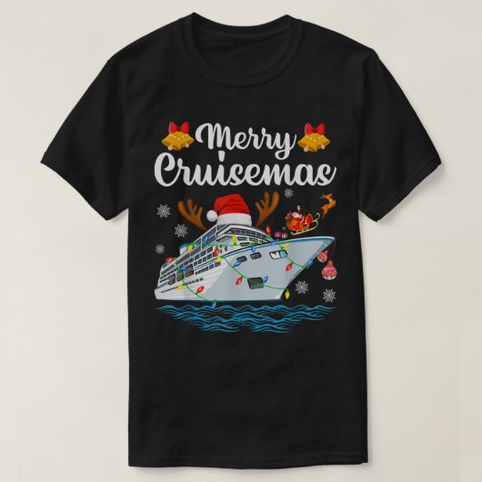 Merry Cruisemas Family Cruise Kerstmis Funny Sant T-shirt (Design voorkant)
