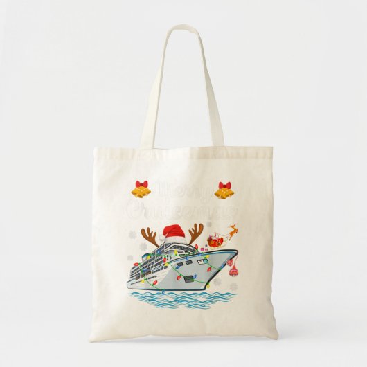 Merry Cruisemas Family Cruise Kerstmis Funny Sant Tote Bag (Voorkant)