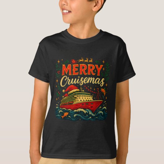 Merry Cruisemas Funny Christmas Cruise Vacation  T-shirt (Voorkant)