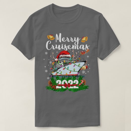 Merry Cruisemas Funny Cruise Ship Family Kerstmis T-shirt (Design voorkant)