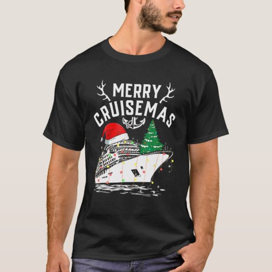 Merry Cruisemas Funny Cruise Ship Family Kerstmis T-shirt (Voorkant)