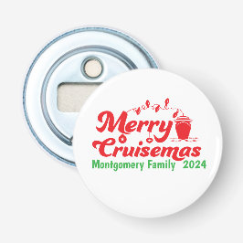 Merry Cruisemas Gepersonaliseerde Familie Button Flesopener