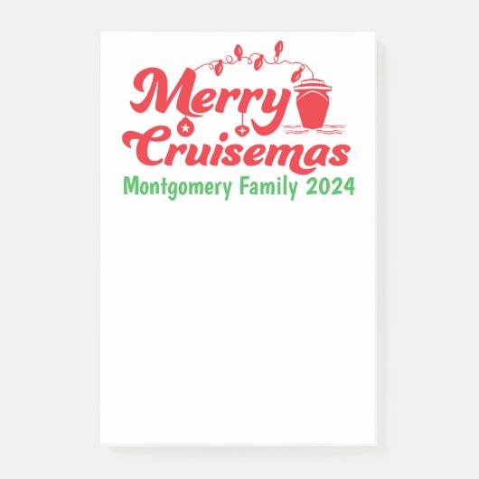 Merry Cruisemas Gepersonaliseerde Familiegroep Post-it® Notes (Voorkant)