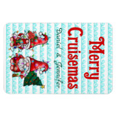 Merry Cruisemas Gnomen Kerstmis Cruise Door Magneet (Horizontaal)