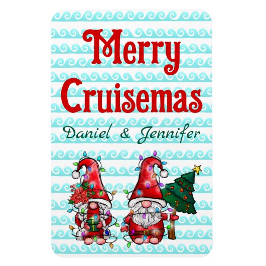 Merry Cruisemas Gnomen Kerstmis Cruise Door Magneet (Verticaal)