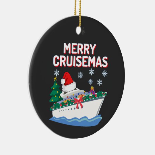 Merry Cruisemas Keramisch Ornament (Rechts)