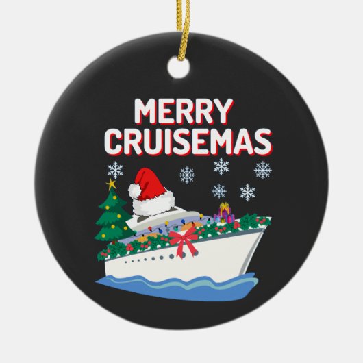 Merry Cruisemas Keramisch Ornament (Voorkant)