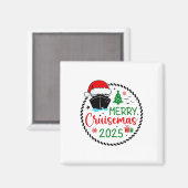 Merry Cruisemas Santa Hat Cruiseschip Kerstauto Magneet (Voorkant / Achterkant)