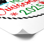 Merry Cruisemas Santa Hat Cruiseschip Kerstauto Poster (Hoek)