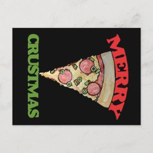 Merry Crustmas Christmas pizza Feestdagenkaart
