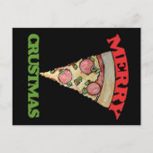 Merry Crustmas Christmas pizza Feestdagenkaart (Voorkant)