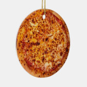Merry Crustmas Deep Dish Cheese Pepperoni Pizza Keramisch Ornament (Rechts)