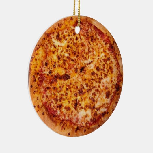 Merry Crustmas Deep Dish Cheese Pepperoni Pizza Keramisch Ornament (Rechts)