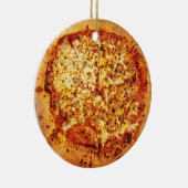 Merry Crustmas Deep Dish Cheese Sausage Pizza Keramisch Ornament (Rechts)