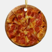 Merry Crustmas Deep Dish Pepperoni Pizza Keramisch Ornament (Voorkant)