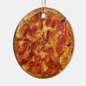 Merry Crustmas Deep Dish Pepperoni Pizza Keramisch Ornament (Links)
