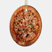 Merry Crustmas Deep Dish Pizza Kerstmis Keramisch Ornament (Rechts)
