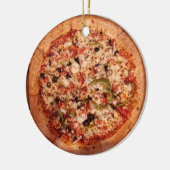 Merry Crustmas Deep Dish Pizza Kerstmis Keramisch Ornament (Links)