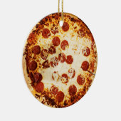 Merry Crustmas Funny Pepperoni Pizza Kerstmis Keramisch Ornament (Rechts)