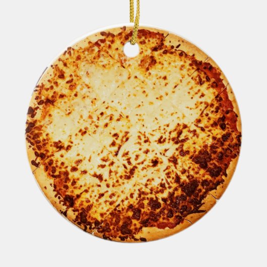 Merry Crustmas Funny Pizza Kerstmis Keramisch Ornament (Voorkant)