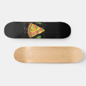 MERRY CRUSTMAS grappige kerstpizza pun Persoonlijk Skateboard (Horizontaal)