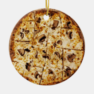 Merry Crustmas Mushroom Pizza Keramisch Ornament