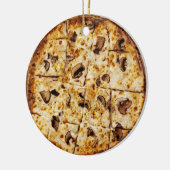Merry Crustmas Mushroom Pizza Keramisch Ornament (Links)