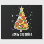 Merry Crustmas Pizza Christmas Tree Xmas Gifts Cadeaupapier (Vlak)