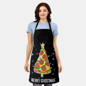 Merry Crustmas Pizza Christmas Tree Xmas Gifts Schort (Gedragen)