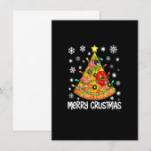 Merry Crustmas Pizza kerstboom Pizza Lover Xm Kaart (Voorkant / Achterkant)
