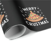 Merry Crustmas Pizza kerstboomgeschenken Cadeaupapier (Rol Hoek)