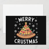Merry Crustmas Pizza kerstboomgeschenken Feestdagenkaart (Voorkant / Achterkant)
