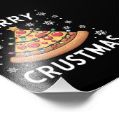 Merry Crustmas Pizza kerstboomgeschenken Foto Afdruk (Hoek)