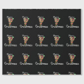 Merry Crustmas Pizza Kerstmis Cadeaupapier (Vlak)