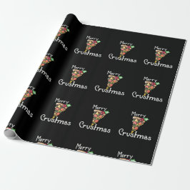 Merry Crustmas Pizza Kerstmis Cadeaupapier