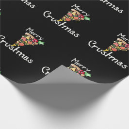 Merry Crustmas Pizza Kerstmis Cadeaupapier