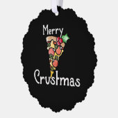 Merry Crustmas Pizza Kerstmis Ornament Kaart (Links)