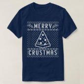 Merry Crustmas Pizza Ugly KerstSweater White T-shirt (Design voorkant)