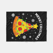 Merry Crustmas Zza Christmas Tree Xmas Kids Men  Fleece Deken (Voorkant (Horizontaal))
