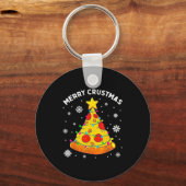 Merry Crustmas Zza Christmas Tree Xmas Kids Men Sleutelhanger (Voorkant)