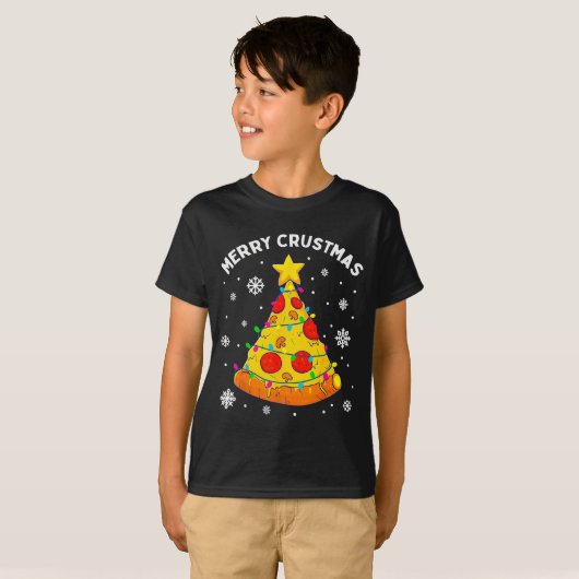 Merry Crustmas Zza Christmas Tree Xmas Kids Men  T-shirt (Voorkant volledig)