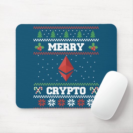Merry Crypto Ethereum Ugly KerstSweater Muismat (Met muis)