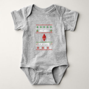 Merry Crypto Ethereum Ugly KerstSweater Romper