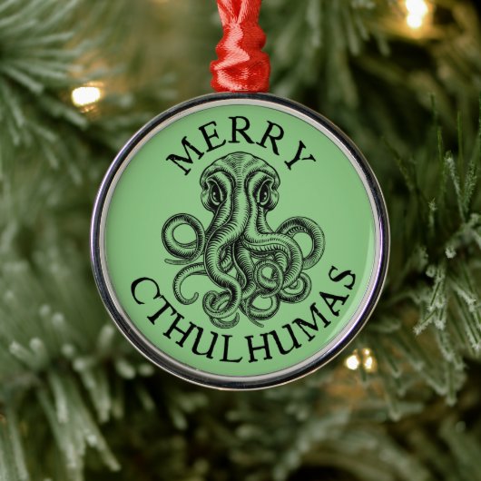 Merry Cthulhumas Cthulhu Lovecraft Metalen Ornament (Boom)