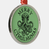 Merry Cthulhumas Cthulhu Lovecraft Metalen Ornament (Rechts)